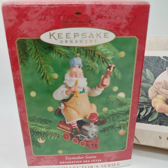 Hallmark Keepsake Ornament Toymaker Santa Backyard Orchard & Home For Xmas Lot - Picture 10 of 12